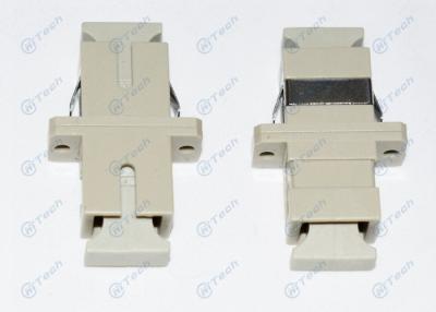 China Beige Color Fiber Optic Adapter SC MM Standard Plugging Force 2-6N CE Approved for sale