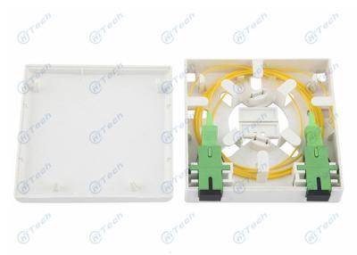 China 2 Port FTTH Termination Box , SC/UPC Fiber Splitter Box Capacity 1-2 Cores for sale