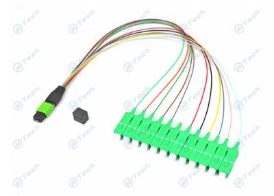 China Male Type MPO Patch Cord , 12 Cores SC Apc Patch Cord For Testing Equipment for sale