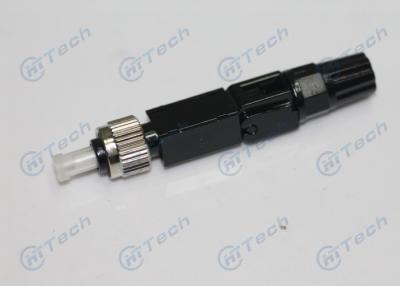 China Black Single Mode Fiber Connectors , FTTH FC Fiber Connector No Mechanical Damage for sale