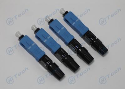 China Conector del Sc de la fibra del solo modo de FTTH, color rápido del azul del conector de la fibra óptica en venta