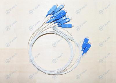 China Low Insertion Loss Fiber Optic PLC Splitter 2x8 Connector Type SC / UPC for sale