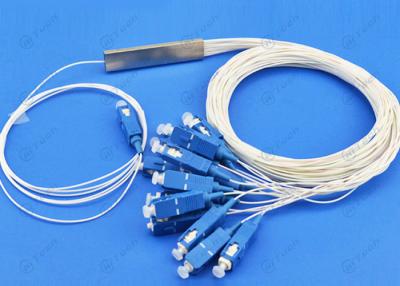 China Steel Tube Mini Fiber Optic PLC Splitter 1x16 Powerful Anti Environmental Change for sale