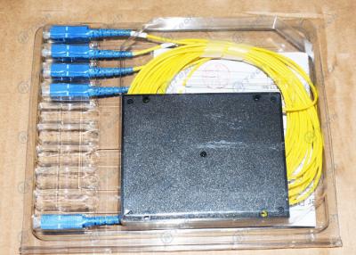 China Divisor óptico de la caja 1x4 del ABS, longitud el 1m de la fibra del divisor de la fibra del PLC del conector del SC Upc en venta