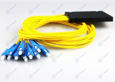 China Buen divisor óptico de la dirección 1x8, divisor del PLC del ABS con el cable del conector hacia fuera 2.0m m del SC Upc en venta