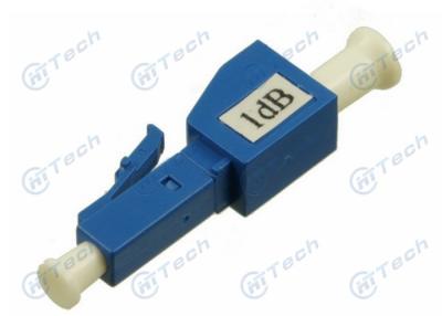 China 1db LC Single Mode Attenuator , LC Optical Attenuator Blue Color Metal Housing Material for sale