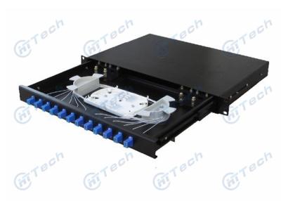 China Unique Structure Fiber Optic Patch Panel 1U 12 Port SC 24 Cores ODF Wall Mounted for sale