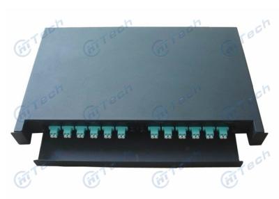 China 24 Core LC Rack Mount Fiber Patch Panel Slidable Type For Ribbon And Single Fiber for sale