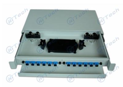 China ODF SC Simplex Fiber Distribution Panel , 12 Cores 12 Port Patch Panel Rack Mount for sale