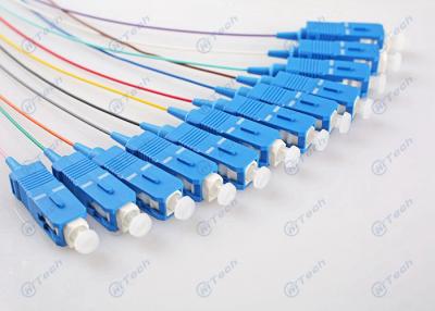 China 12 Pack SC Fiber Optic Pigtail Colorful Tensile Strength > 10kg For Local Area Networks for sale