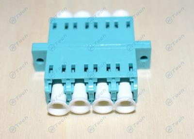 Chine Adaptateur de quadruple de la couleur LC d'Aqua, adaptateur de câble optique de fibre OM3/OM4 disponible à vendre