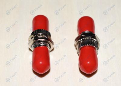 China Simplex ST To ST Fiber Coupler Red Color Outstanding Mechanical Characters for sale