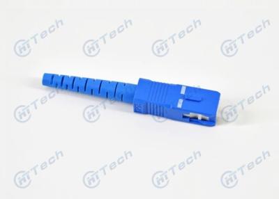 China Blue Color Simplex SC Connector , Single Mode SC Connector Insertion Loss <0.3db for sale