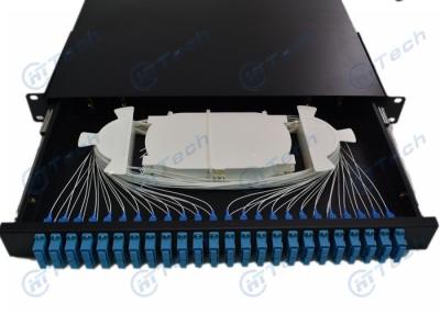 China Sliding 1U 48 Cores Fiber Optic Patch Panel SC Duplex Type ODF Wall Mounted for sale