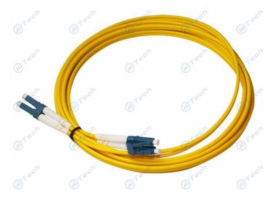 China LC LC Single Mode Fiber Patch Cord Duplex Customized Size Meets RoHS Compliant for sale