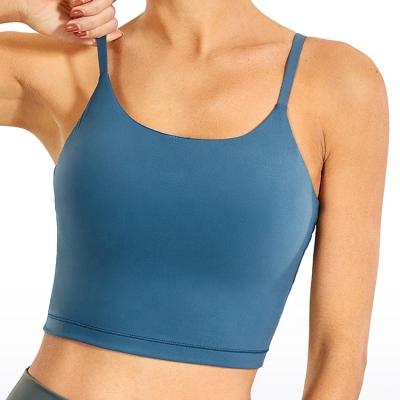 China Spandex Gym Tank Top Straps Fitness Women Sports Breathable Nylon Adjustable Bra for sale