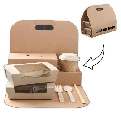 China Recyclable cookie packaging carton food grade kraft custom take away pizza boxes with logo for sale