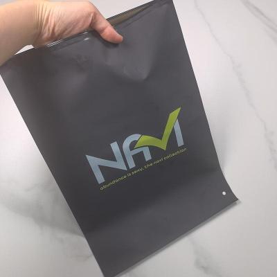 China Disposable Custom Print Plastic T Shirt Clothing Ziplock Poly Packaging For Bikini Zip Lock Clothes Frosted Zipper Bag With Logo for sale