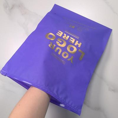 China Disposable Biodegradable Eco-friendly Custom Printing Plastic Packaging Transparent EVA Frosted Zipper Bag For Garment Clothing T-shirt for sale