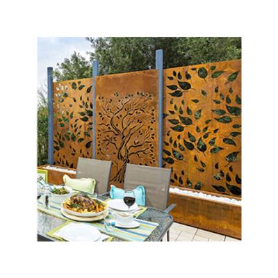 China Easily Assembled Laser Cut Corten Screen Garden Fence for sale