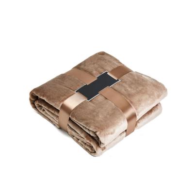 China Kingcason China Breathable Cheap Customized Two Sided Solid Warm Flannel Fleece Brunsh Blanket for sale