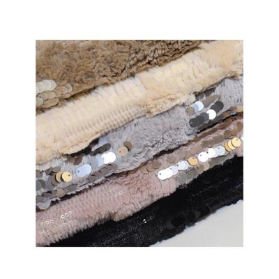 China Auto All Season Upholstery KINGCASON High Quality Simple Color Glow Soft Faux Fur Fabric For Blanket And Clothing for sale