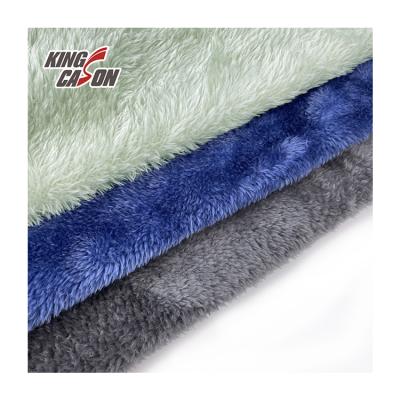 China Anti Static Kingcason Wholesale Shaggy Solid Sherpa Fleece Fabric For Blanket for sale