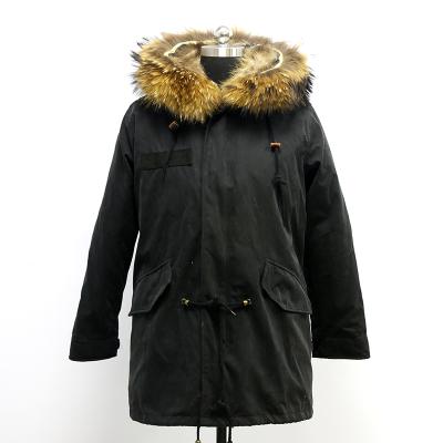 China Breathable Ladies Fur Parka Jacket Woman Real Fur Coat for sale