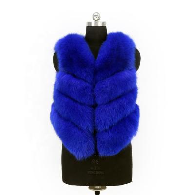 China New Arrival Breathable Wholesale Europe Real Fox Fur Vest Custom Women for sale