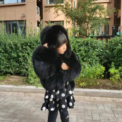 China Anti-wrinkle Wholesale Fox Fur Jacket Kids Shorts Classic Colorful Full Sleeve Real Fox Fur Coat for sale