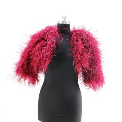 China Factory Direct New Design Anti-wrinkle Real Ostrich Feather Fur Coat Women Winter Fur Jacket for sale