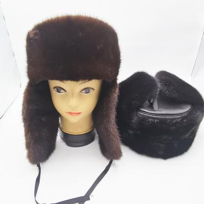 China Real JOINT Wholesale Russian Fur Tropper Hat Man Fur Hat for sale