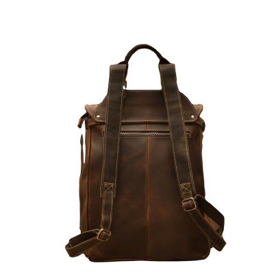 China Waterproof Leather Backpack Anti-theft College Faux Business Daily Backpack For Men Customize Do PU Leather Fashion Laptop Backpack for sale