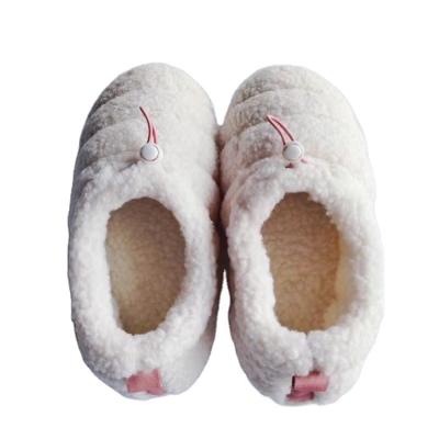 China Fashion Trend Wholesale Quality Goods Anti-Slippery Tpr Flat Warm Fur Plush Classic Winter Home Indoor Women Slippers for sale