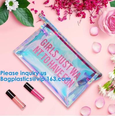 China Customize New Fashion Hologram Cosmetic PVC Bag Holographic Makeup Bag Ladies Makeup Bag for sale