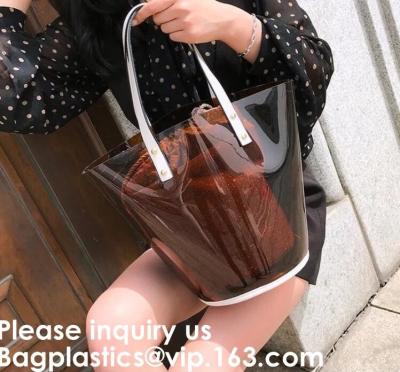 China Teen Fashion Clear Plastic Pvc Tote Bag For Girls, Transparent Pvc Tote Bag,Clear PVC Bag Hologram Bag EVA Bag Cosmetic for sale