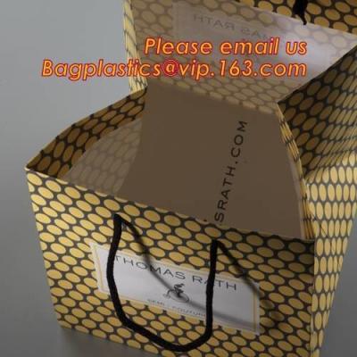 China Profession hot stamping printed exquisite hello kitty paper bag with rope handle:600pcs/carton,Carrier Black Paper Bag for sale