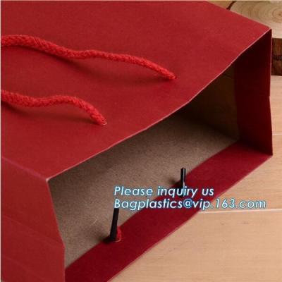 China New hot sale brown packaging paper carrier bag take away fast food paper bag,packaging paper bags with logo large flat k for sale