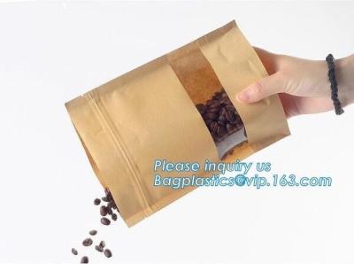 China zipper. ziplock, Custom printed paper bread bags use for food packaging,Open Top Kraft Paper Laminated Foil Lined Flat B for sale