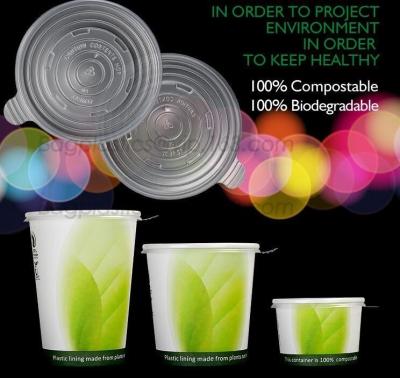 China 7oz eco-friendly biodegradable cornstarch cpla cups,CPLA Paper Cup Lid/Compostable Cap For Coffee Cup/Eco-friendly Cup C for sale