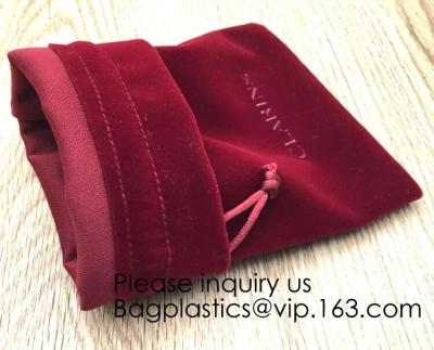 China Envelop Red Velvet Christmas Pouch Promotional Red Velvet Packaging Bag For Cosmetic Gift Packaging, For Jewelry, bottle for sale