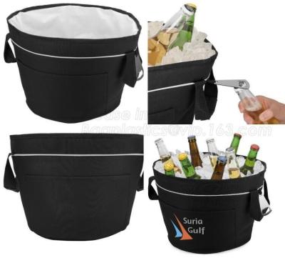 China custom high quality 600d polyester 12 pack wine bottle cooler bag round cooler bag for party, packaging, bagplastics pac for sale