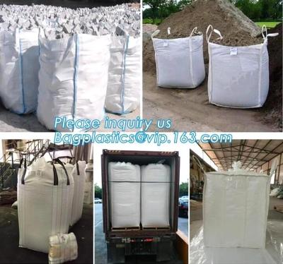 China 1000 kg Big Packing pp woven jumbo bag packing bags,100% virgin polypropylene woven big bag jumbo bag for chemical, pack for sale