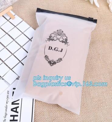 China Apparel Garment Clothing package PE slider zip bag, zipper ziplock packaging bags with slider zipper,pvc packaging bags for sale