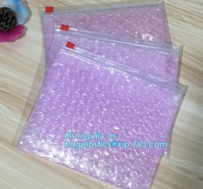 China Customized Slider bubble bag, OEM Factory Price With custom Bubble ziplock packaing bag, Reusable Packing Bubble Packing for sale