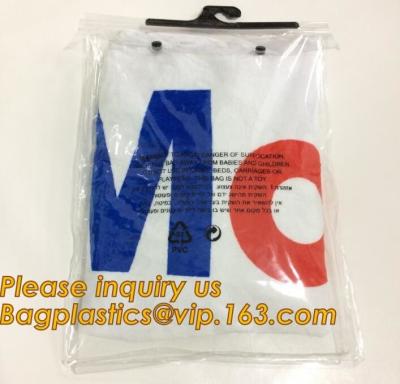 China waterproof pvc swimwear bagwith hanger/pvc bikini bag/plastic bikini packaging bag plastic ziplock bag swimwear  bagease for sale