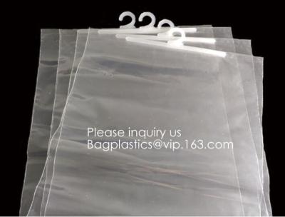 China Hanger Packing cloth hanger Bag For Clothes,hanger zipper bag/PVC underwear bag/PVC packaging bag,bagease, bagplastics for sale