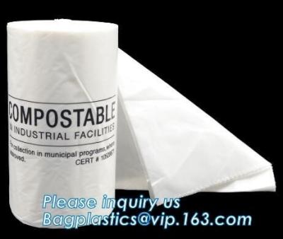 China 100% Biodegradable and compostable plastic kitchen garbage bag, compost kitchen plastic trash compactor bags for sale