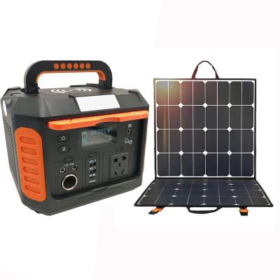 China Portable 300w Wireless Charging Generator, Home 500w Solar System Electricity Power Portable Generator With Completed Panel Set 220v for sale