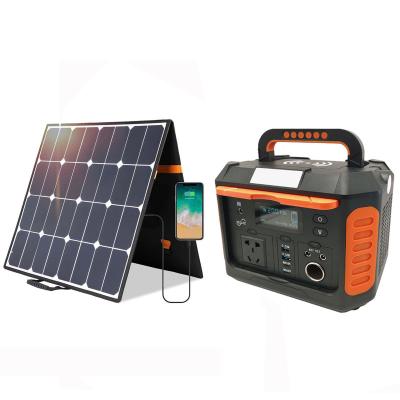 China 220v 300w 500w solar power station wireless charging portable generator, 110v 1000w solar portable power stations with solar panels for sale